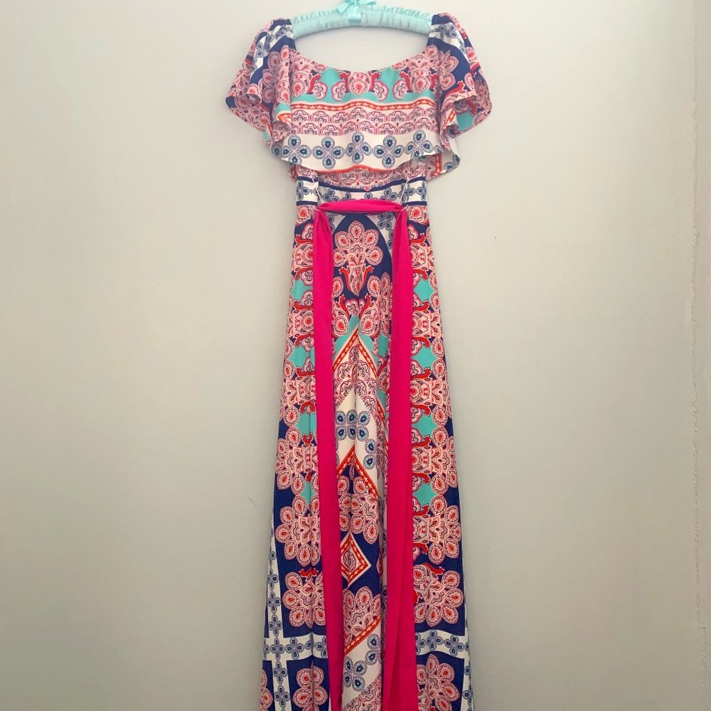 Eliza J Bohemian Maxi Dress, Size 8